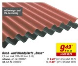 toom Baumarkt Bertsdorf-Hörnitz - Dach- und Wandplatte „Base“ Angebot im Prospekt Dach- und Wandplatte „Base“ bei toom Baumarkt im Bertsdorf-Hörnitz Prospekt für 9,49 €
