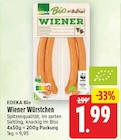 Wiener Würstchen von EDEKA Bio für 1,99 € bei E center im Angebot Wiener Würstchen von EDEKA Bio im aktuellen E center Prospekt