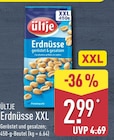 Erdnüsse XXL von ÜLTJE für 2,99 € bei ALDI Nord im Angebot Erdnüsse XXL von ÜLTJE im aktuellen ALDI Nord Prospekt