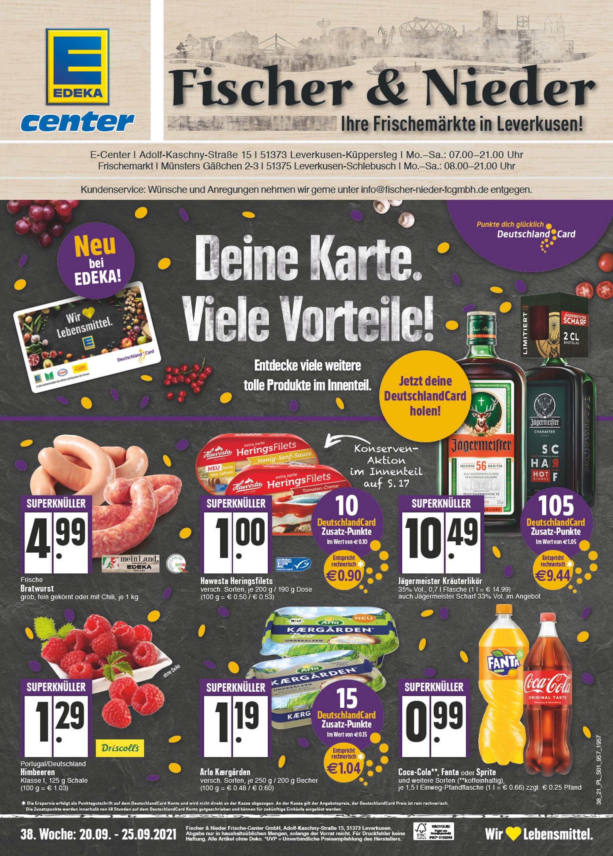 E center Prospekt für Leverkusen mit 24 Seiten E center Prospekt für Leverkusen: "Aktuelle Angebote", 24 Seiten, 20.09.2021 - 25.09.2021