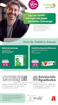 Aktueller mea - meine apotheke Prospekt "Unsere November-Angebote" Seite 1 von 4 Seiten für Bonn