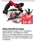 Akku-Handkreissäge im Angebot bei Herbrügger in Arnsberg Akku-Handkreissäge Angebote von Einhell bei Herbrügger Arnsberg für 84,95 €