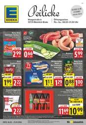 Cola im EDEKA Prospekt in Kirchlengern Aktueller EDEKA Prospekt mit Cola, "Aktuelle Angebote", Seite 1
