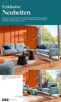 Couch im Segmüller Prospekt "Bestes Handwerk seit 1925" mit 30 Seiten (Frankfurt (Main))