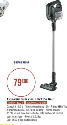 Aspirateur balai 2 en 1 HV7157 Noir - Géant Casino à Lyon Aspirateur balai 2 en 1 HV7157 Noir en promo chez Géant Casino Lyon à 79,90 €