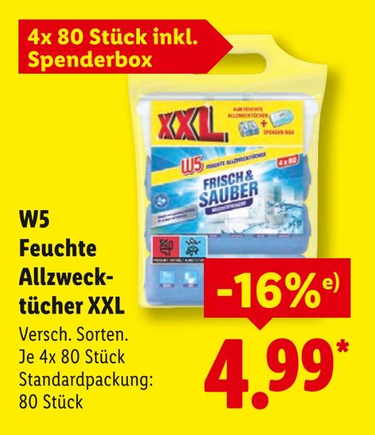 Feuchte Allzwecktücher XXL Frisch & Sauber