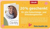 Geburtstags- und Einladungskarten von Cewe im aktuellen budni Prospekt