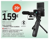 Pack Vlogging + Appareil Photo VLG4KDIG - AGFAPHOTO en promo chez E.Leclerc Villiers-le-Bel à 159,00 €