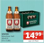 Münchner Hell im Angebot bei Getränke Oase in Ahlen Münchner Hell Angebote von Spaten bei Getränke Oase Ahlen für 14,99 €