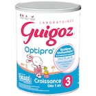 Lait en Poudre Croissance 3 Optipro - GUIGOZ en promo chez Carrefour Paris à 10,69 €