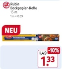 Backpapier-Rolle Angebote von Rubin bei Rossmann Erfurt für 1,33 €