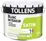 Peinture bicouche murs, plafonds et boiseries intérieure acrylique satin blanc 10 L - Tollens en promo chez Brico Dépôt Vierzon à 77,90 €