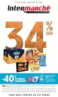 Catalogue Intermarché Hyper de la semaine 31, "34% EN AVANTAGE CARTE", page 1, 21/07/2026 - 02/08/2026 Prospectus Intermarché Hyper en cours, "34% EN AVANTAGE CARTE", page 1 sur 28