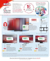 Prix et réduction TV Samsung dans le prospectus Extra en cours Offre TV Samsung dans le catalogue Extra du moment à la page 2