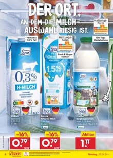 Milch im Netto Marken-Discount Prospekt "Aktuelle Angebote" mit 51 Seiten (Karlsruhe)
