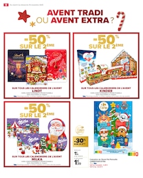 Prix et réduction Lindt dans le prospectus Carrefour Market en cours Offre Lindt dans le catalogue Carrefour Market du moment à la page 10
