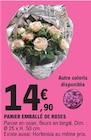 Panier emballé de roses - E.Leclerc à Quimper Panier emballé de roses en promo chez E.Leclerc Quimper à 14,90 €