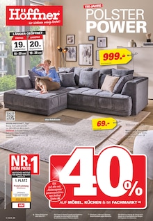 Höffner Prospekt 150 JAHRE POLSTER POWER mit 20 Seiten