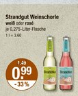 V-Markt Immenstadt - Strandgut Weinschorle weiß Angebot im Prospekt Strandgut Weinschorle weiß bei V-Markt im Immenstadt Prospekt für 0,99 €