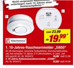 10-Jahres-Rauchwarnmelder „Ei650“ oder 10-Jahres-Kohlenmonoxidwarnmelder „Ei208D“ von Electronics im aktuellen toom Baumarkt Prospekt