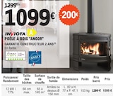 Poêle à bois "ANGOR" - INVICTA en promo chez E.Leclerc Creil à 1 099,00 €