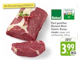 Zart gereiftes Bioland-Rindfleisch: Rumpsteaks Angebote von Bioland bei E center Bensheim für 3,99 €