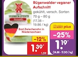veganer Aufschnitt Angebote von Rügenwalder bei Netto Marken-Discount Bremerhaven für 1,19 €