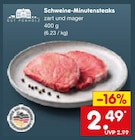 Schweine-Minutensteaks im Angebot bei Netto Marken-Discount in Remscheid Schweine-Minutensteaks Angebote von GUT PONHOLZ bei Netto Marken-Discount Remscheid für 2,49 €