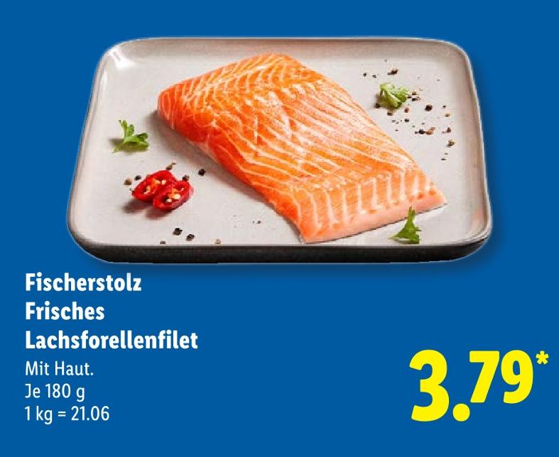 Frisches Lachsforellenfilet