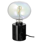 Tischleuchte + LED-Leuchtmittel Marmor schwarz/ellipsenförmig bunt Angebote von MARKFROST / MOLNART bei IKEA Neumünster für 39,98 €