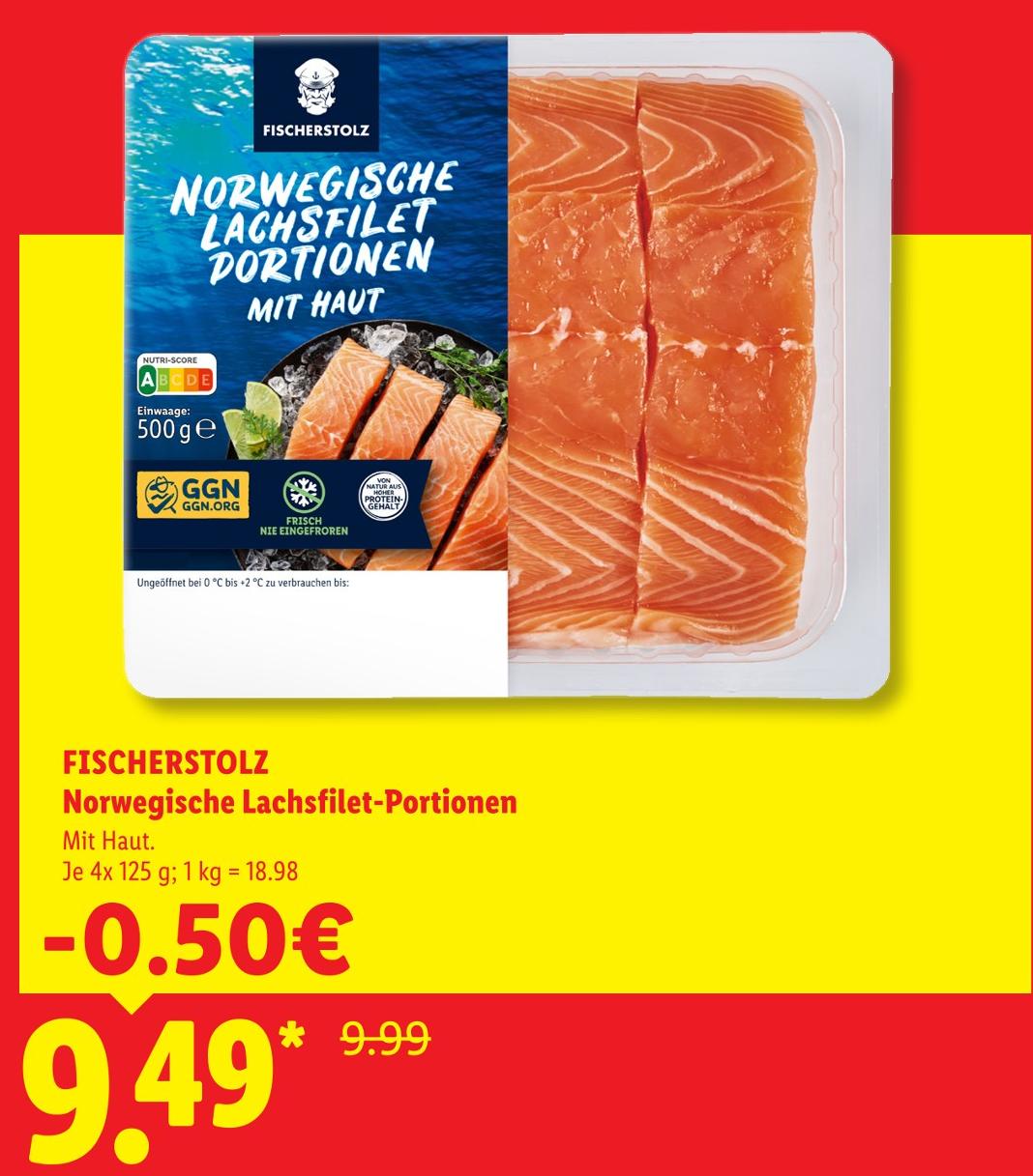 Norwegische Lachsfilet-Portionen
