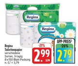 Toilettenpapier im Angebot bei EDEKA in Erlangen Toilettenpapier Angebote von Regina bei EDEKA Erlangen für 2,79 €