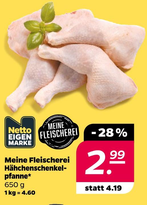 Meine Fleischerei Hähnchenschenkelpfanne