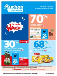 Catalogue Auchan Supermarché avec 8 pages de promos Prospectus Auchan Supermarché, "Auchan supermarché", 8 pages, 31/01/2023 - 12/02/2023