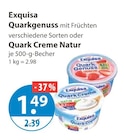Quarkgenuss mit Früchten von Exquisa im aktuellen V-Markt Prospekt für 1,49 €