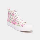 Baskets montantes en toile rose femme dans le catalogue La Halle