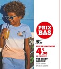 T-shirt garcon - Super U à Besançon T-shirt garcon en promo chez Super U Besançon à 4,90 €