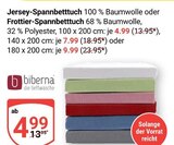 Jersey-Spannbetttuch Angebote von biberna bei GLOBUS Gießen für 4,99 €