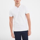 Polo en coton manches courtes blanc homme - LH en promo chez La Halle Polo en coton manches courtes blanc homme - LH dans le catalogue La Halle