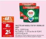 Tablettes lave-vaisselle Tout en 1 original x35(1) - Fairy en promo chez Netto Bobigny à 2,71 €