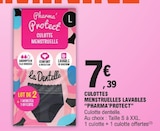 Culottes menstruelles lavables - Pharma'Protect en promo chez E.Leclerc Marseille à 7,39 €