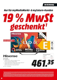 Fernseher im aktuellen MediaMarkt Saturn Prospekt (Bergkamen) Fernseher im MediaMarkt Saturn Prospekt "19% MwSt geschenkt" mit 21 Seiten (Bergkamen)