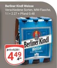 Weisse Angebote von Berliner Kindl bei GLOBUS Viersen für 4,49 €
