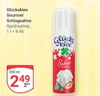 Gourmet Schlagsahne im Angebot bei GLOBUS in Jena Gourmet Schlagsahne Angebote von Glücksklee bei GLOBUS Jena für 2,49 €