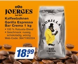 Aktuelles Kaffeebohnen Gorilla Espresso Bar Crema Angebot bei expert in Halle (Saale) ab 18,99 €