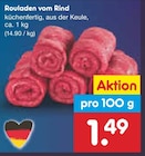 Netto Marken-Discount - Rouladen vom Rind Angebot im Prospekt Rouladen vom Rind bei Netto Marken-Discount im Prospekt "" für 1,49 €