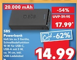 Powerbank Angebote von SBS bei Kaufland Troisdorf für 14,99 €