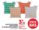 Galette de chaise anti-taches et deperlante en promo chez Hyper U Villiers-le-Bel à 3,90 €
