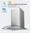 Hotte en verre incurvée inox en promo chez Brico Cash Arpajon