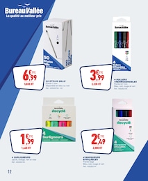Prix et réduction Stylo-Bille dans le prospectus Bureau Vallée en cours Offre Stylo-Bille dans le catalogue Bureau Vallée du moment à la page 12